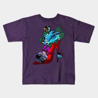 Heel with Roses Kids T-Shirt